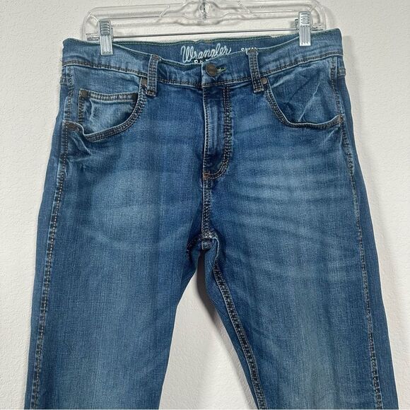 Wrangler Retro Western Jeans Men 33x30 Blue Slim Fit Straight Cowboy Denim - Picture 5 of 8